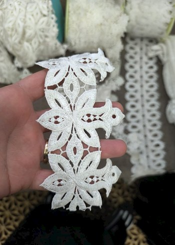 Bohem Tarzı Beyaz Dantel Şerit - Görsel 8