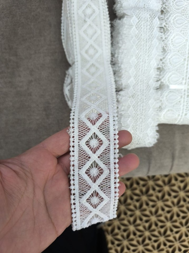 Bohem Tarzı Beyaz Dantel Şerit - Görsel 3