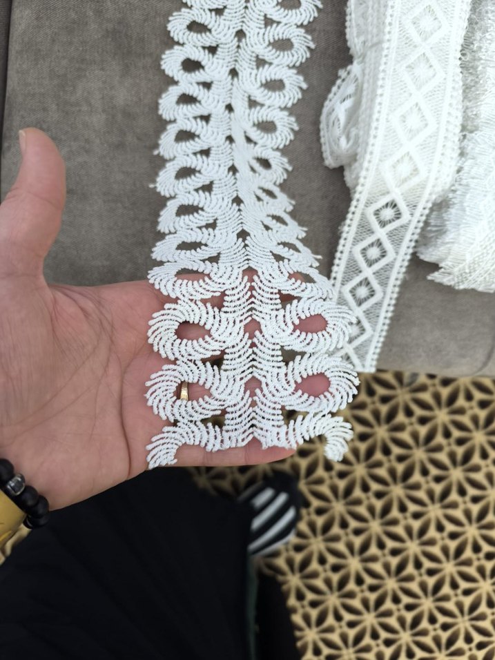 Bohem Tarzı Beyaz Dantel Şerit - Görsel 2