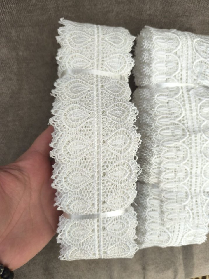 Bohem Tarzı Beyaz Dantel Şerit - Görsel 5