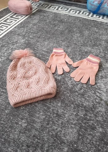 12+ Yaş, > 23 cm Beden kız çocuk bere eldiven takimi