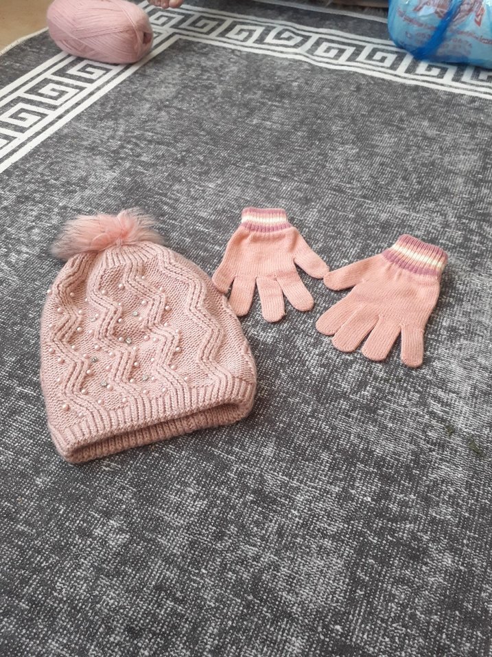 kız çocuk bere eldiven takimi - Görsel 3