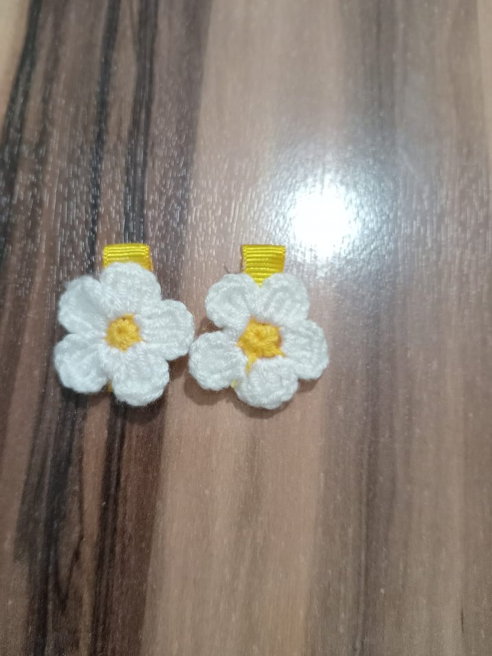 Nakışlı Dantel Beyaz Çocuk Toka - Görsel 2