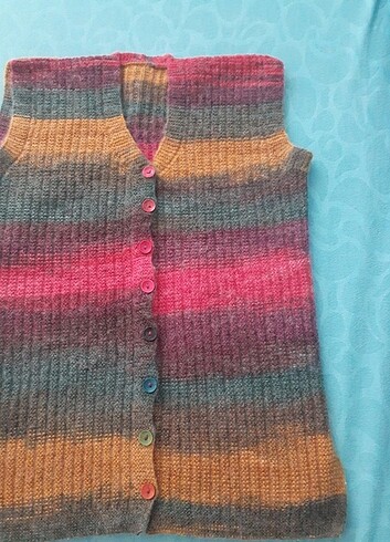 Çeyizlik el örgüsü yelek - Görsel 4