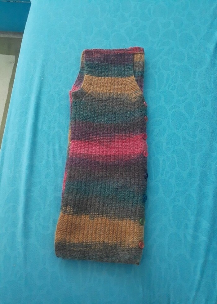 Çeyizlik el örgüsü yelek - Görsel 2