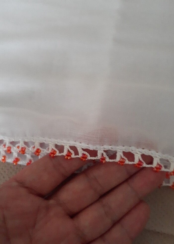 Çeyizlik boncuk oyali yazma - Görsel 2