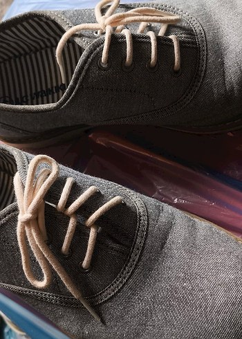 Gri Erkek Günlük Ayakkabı Bağcıkları - Görsel 3