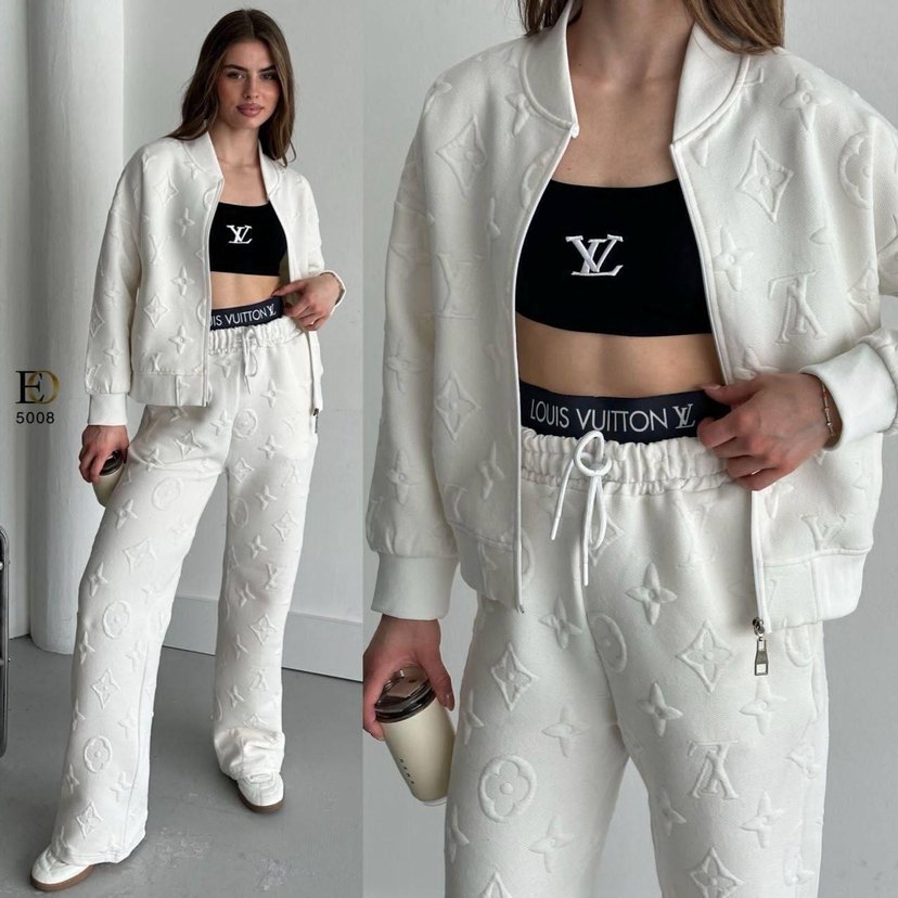 Pembe V Yaka Dantel Detaylı Kadın Eşofman - Görsel 2