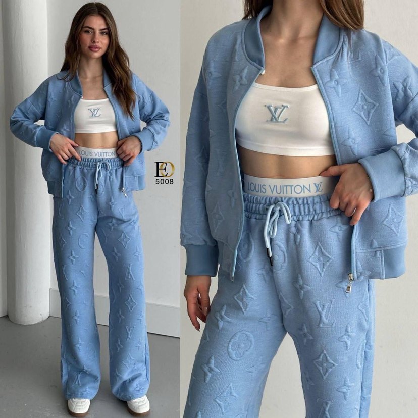 Pembe V Yaka Dantel Detaylı Kadın Eşofman - Görsel 3