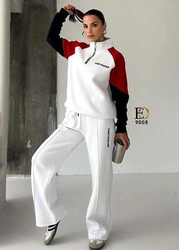 Siyah Renkli Fermuarlı Kadın Eşofman Takımı - Görsel 3