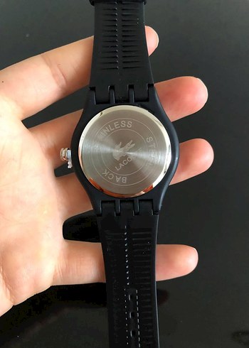 Beden siyah Renk Lacoste Siyah Minimalist Erkek Saat