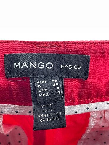 36 Beden kırmızı Renk Mango Kumaş Pantolon %70 İndirimli.