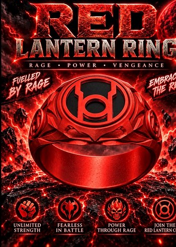 Red Lantern Ring Ofke Ve Guc Sembolu