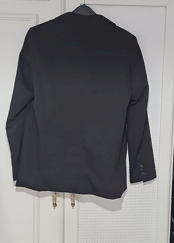 Mango Kadın Siyah Düğmeli Ofis Blazer Ceket - Görsel 4