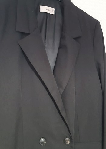 Mango Kadın Siyah Düğmeli Ofis Blazer Ceket - Görsel 2