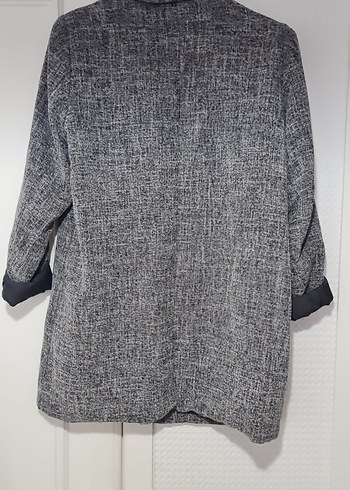 Gri Kadın Midi Blazer Ceket - Görsel 3