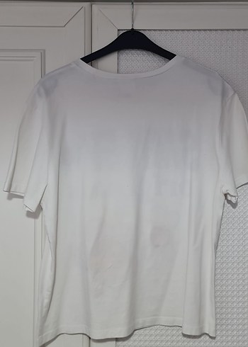 Beyaz Renkli Kısa Kollu Baskılı Tişört - Görsel 4