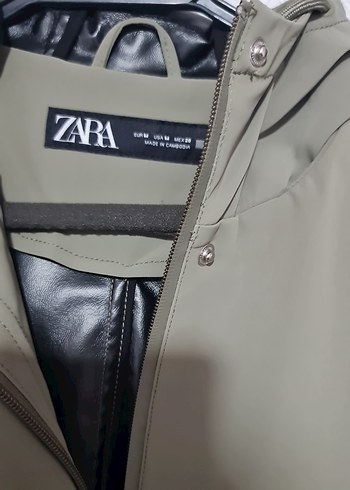 Zara Düğmeli Uzun Kadın Yağmurluk - Görsel 4