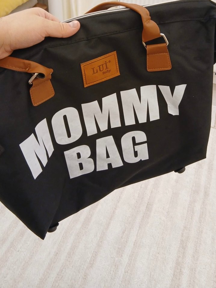 Siyah Baskılı Anne Çantası - Görsel 4