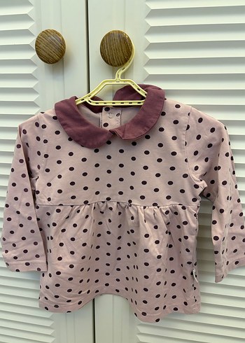 Civil Puantiye Desenli Dantelli Bebek Kız Takımı - Görsel 2