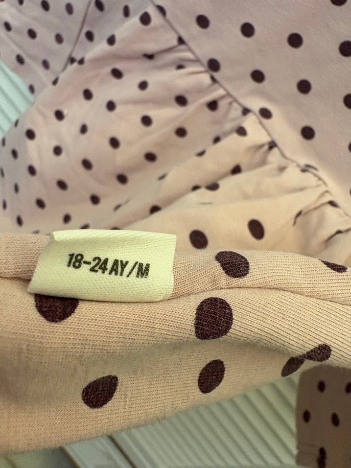 Civil Puantiye Desenli Dantelli Bebek Kız Takımı - Görsel 3