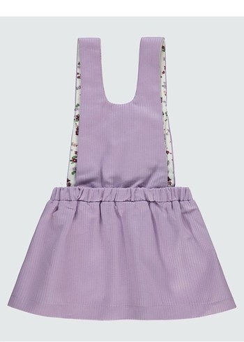Mor Askılı Nakışlı Kız Elbisesi - Görsel 2