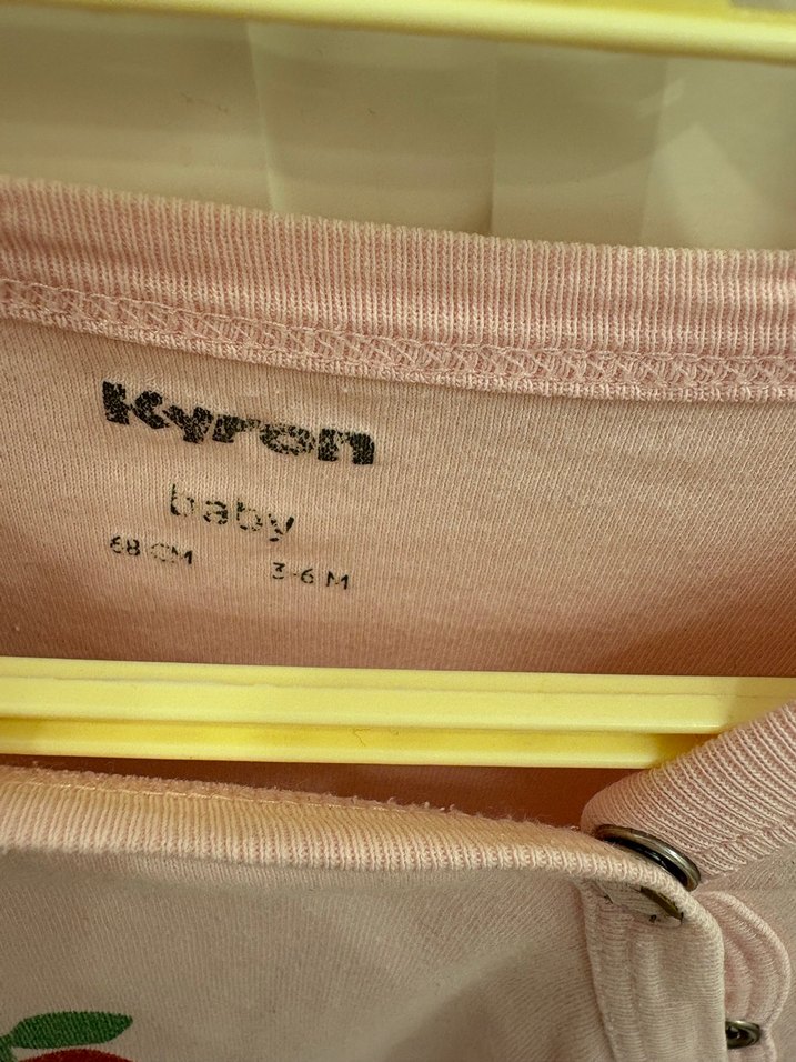 Renkli Baskılı Pembe Bebek Kız Tulum - Görsel 3