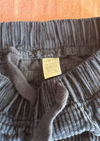 LC Waikiki Erkek Çocuk Siyah Kadife Pilili Pantolon