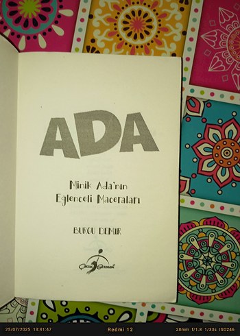 Ada Çocuk Kitabı - Pastel Sarı Kapak
