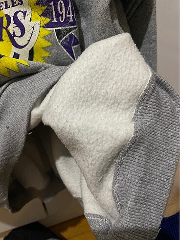 l Beden gri Renk Kapüsonsuz Sweatshirt