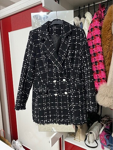 Tasarımcı Tüvit blazer ceket