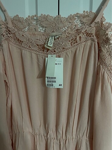 H&M Hm pudra kısa elbise