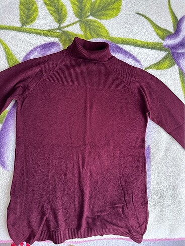 Koton Kids marka kız çocuk bordo boğazlı kazak 9-10 yaş