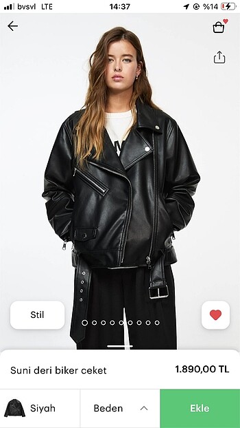 Pull and Bear Pull&Bear Deri Ceket