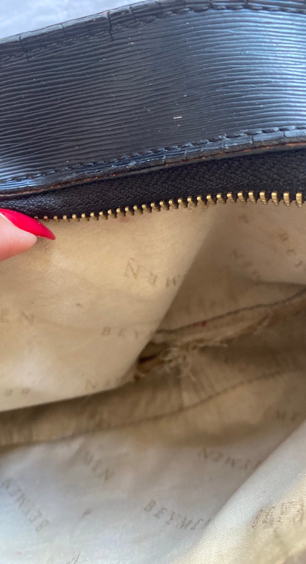 Beymen siyah deri çanta - Görsel 4