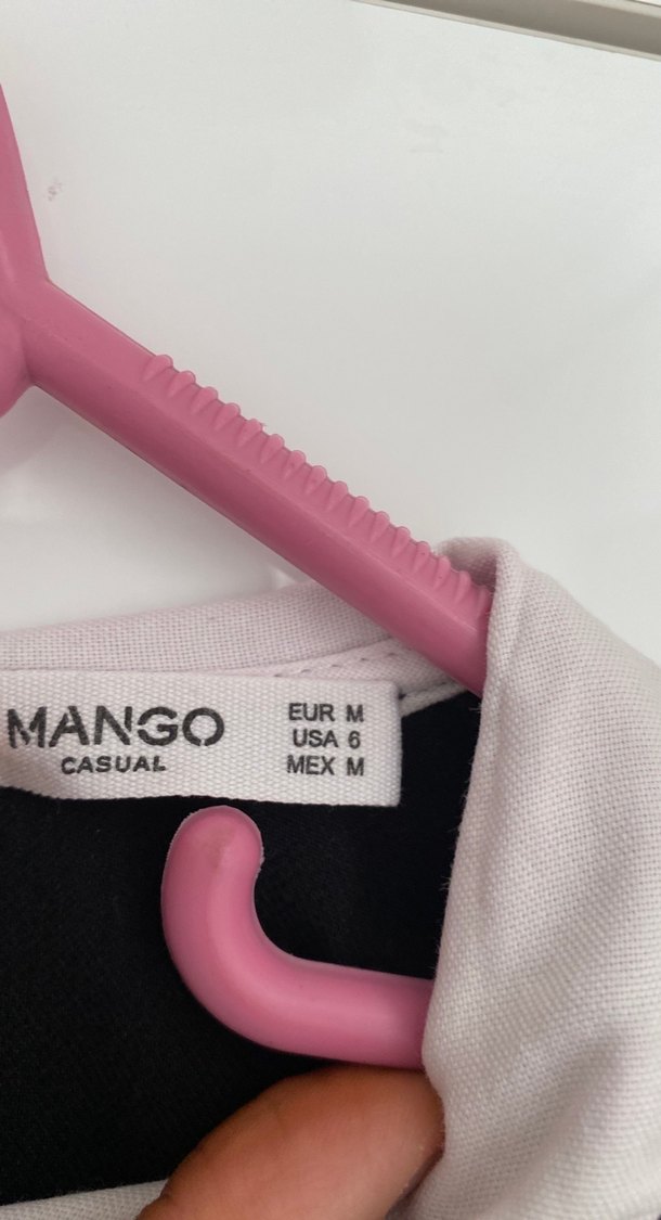 Mango  Siyah Midi Uzun Kollu Yakalı elbise - Görsel 3