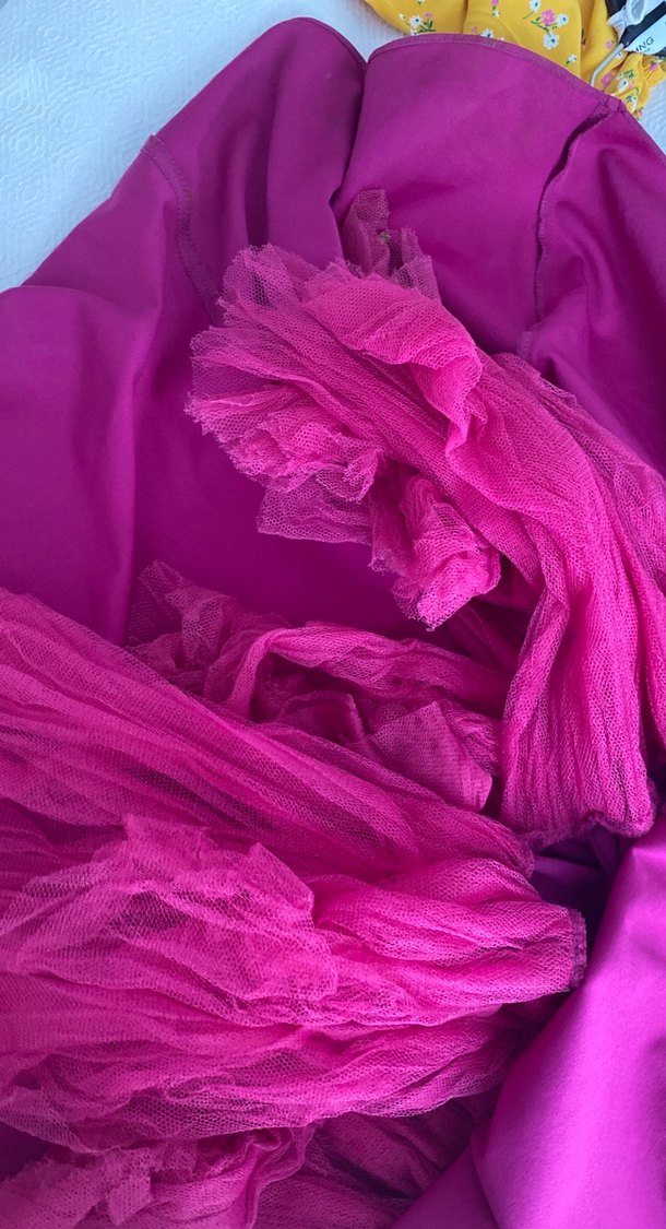 Pembe Straplez balık model Uzun Abiye Elbise - Görsel 4