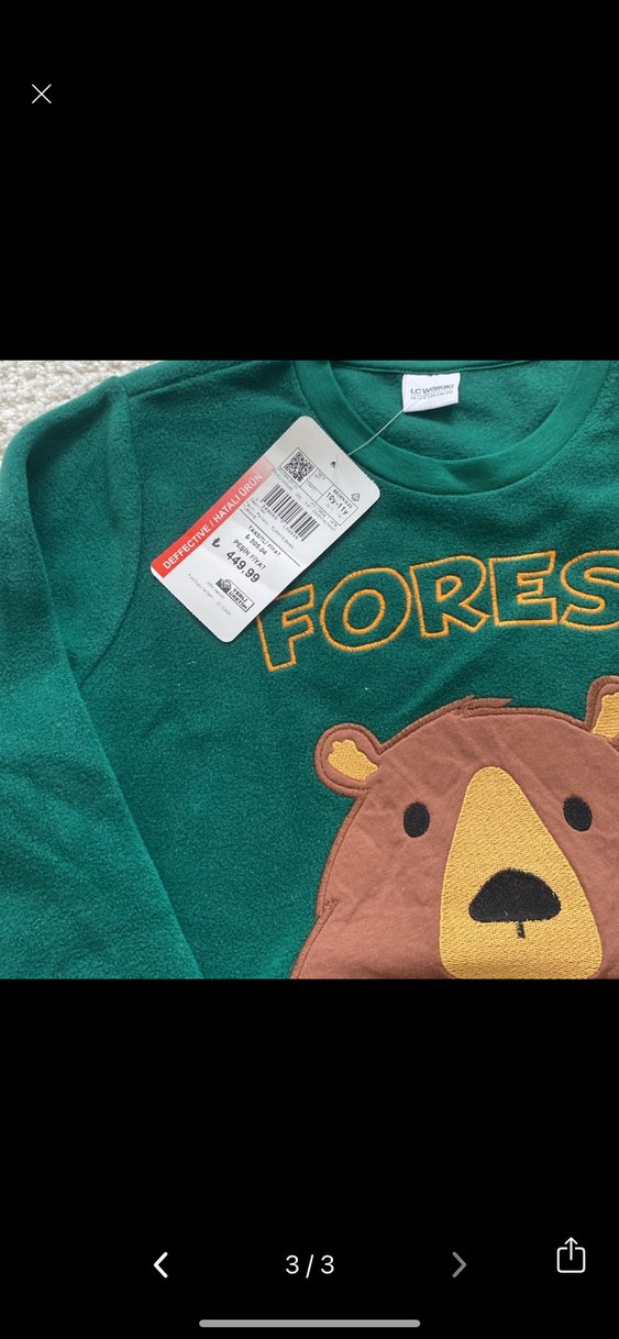 Yeşil Baskılı Erkek Sweatshirt - Görsel 3