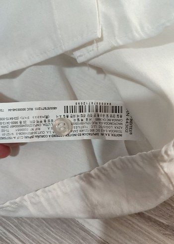 Zara Kız Çocuk Beyaz Düğmeli Uzun Kollu Gömlek - Görsel 4