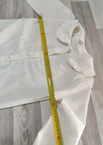 Zara Kız Çocuk Beyaz Düğmeli Uzun Kollu Gömlek - Görsel 5