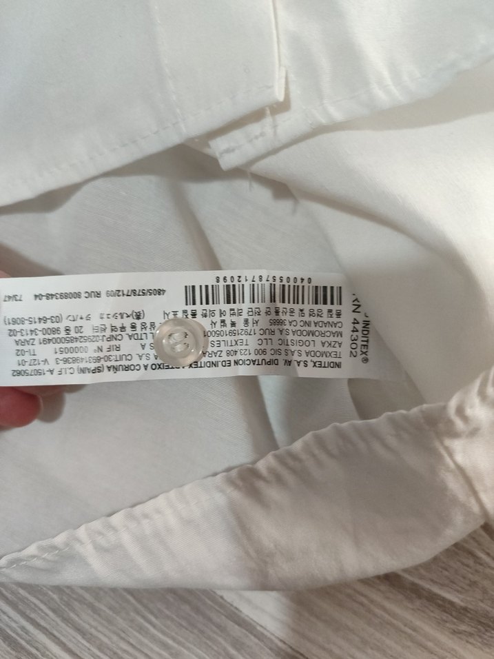 Zara Kız Çocuk Beyaz Düğmeli Uzun Kollu Gömlek - Görsel 4