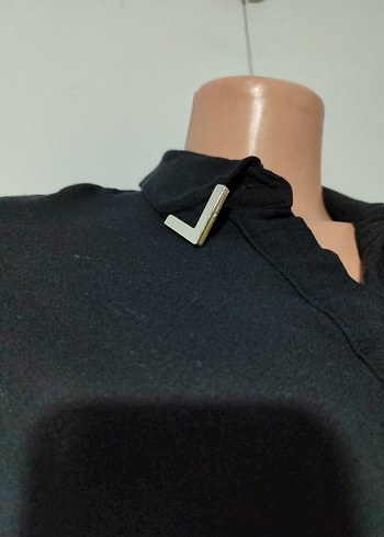 Adil Işık Siyah Kolsuz Mini Gömlek - Görsel 2