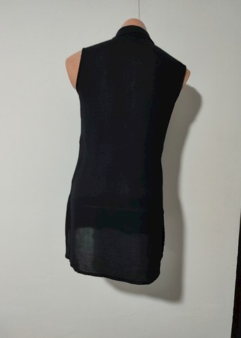 Adil Işık Siyah Kolsuz Mini Gömlek - Görsel 3