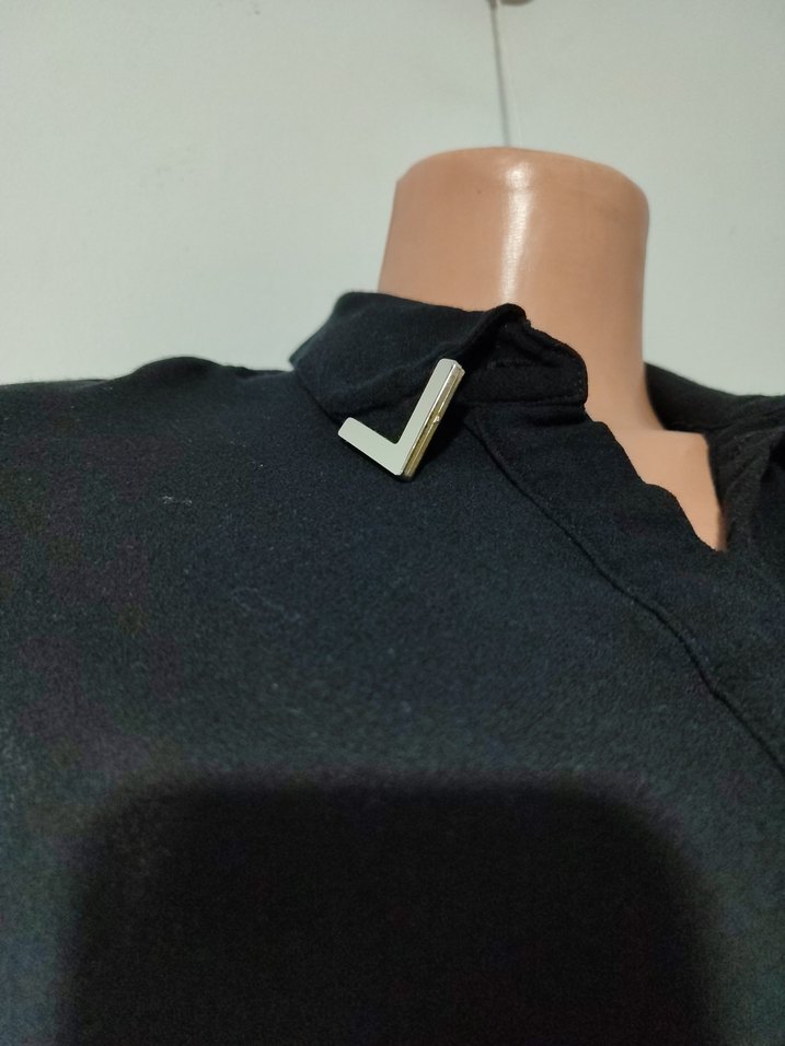 Adil Işık Siyah Kolsuz Mini Gömlek - Görsel 2