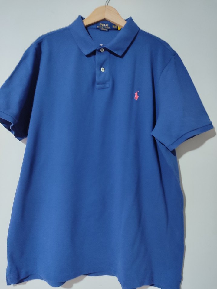 Polo Ralph Lauren Mavi Polo Yaka Kısa Kollu Erkek Tişört - Görsel 2