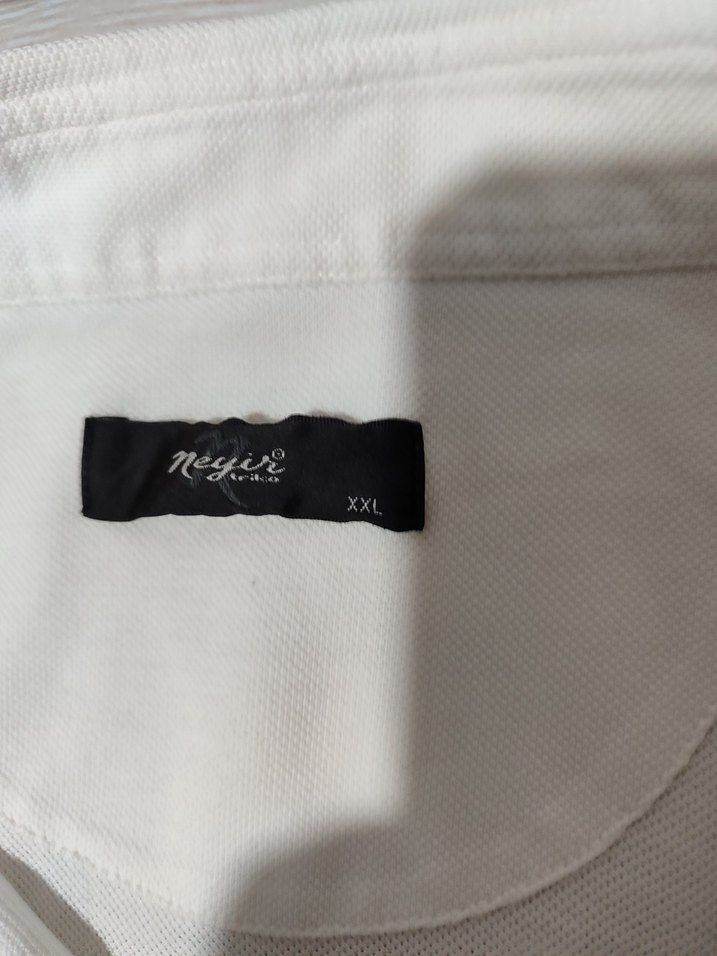 Neyir triko Erkek Beyaz Kısa Kollu Polo Tişört - Görsel 4