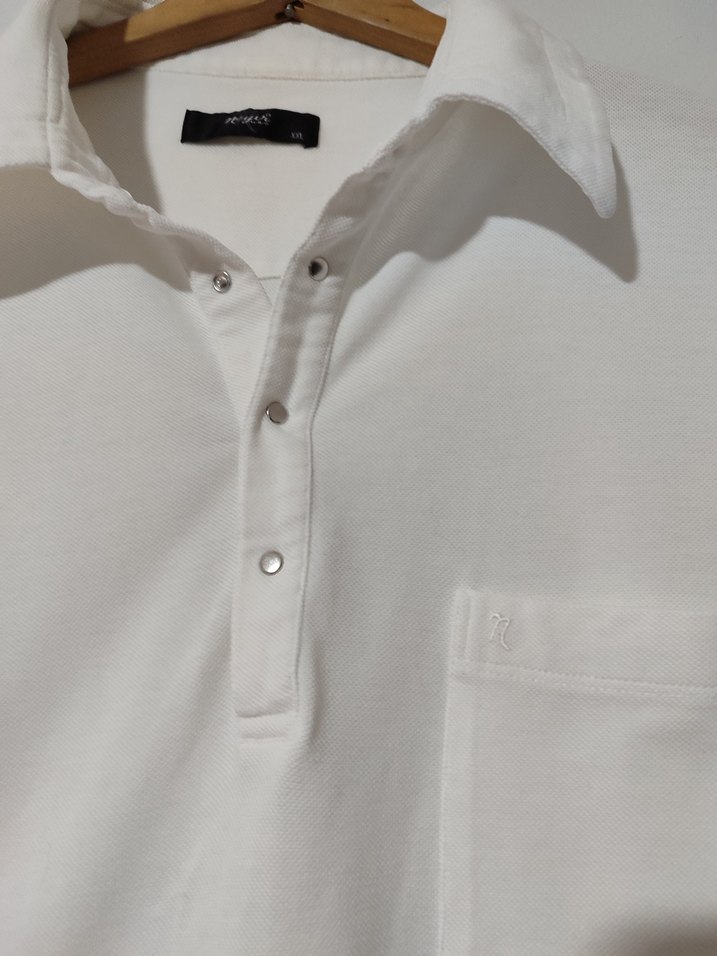 Neyir triko Erkek Beyaz Kısa Kollu Polo Tişört - Görsel 2