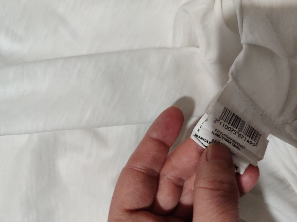 Beymen Erkek Beyaz V Yaka Keten Tişört - Görsel 5