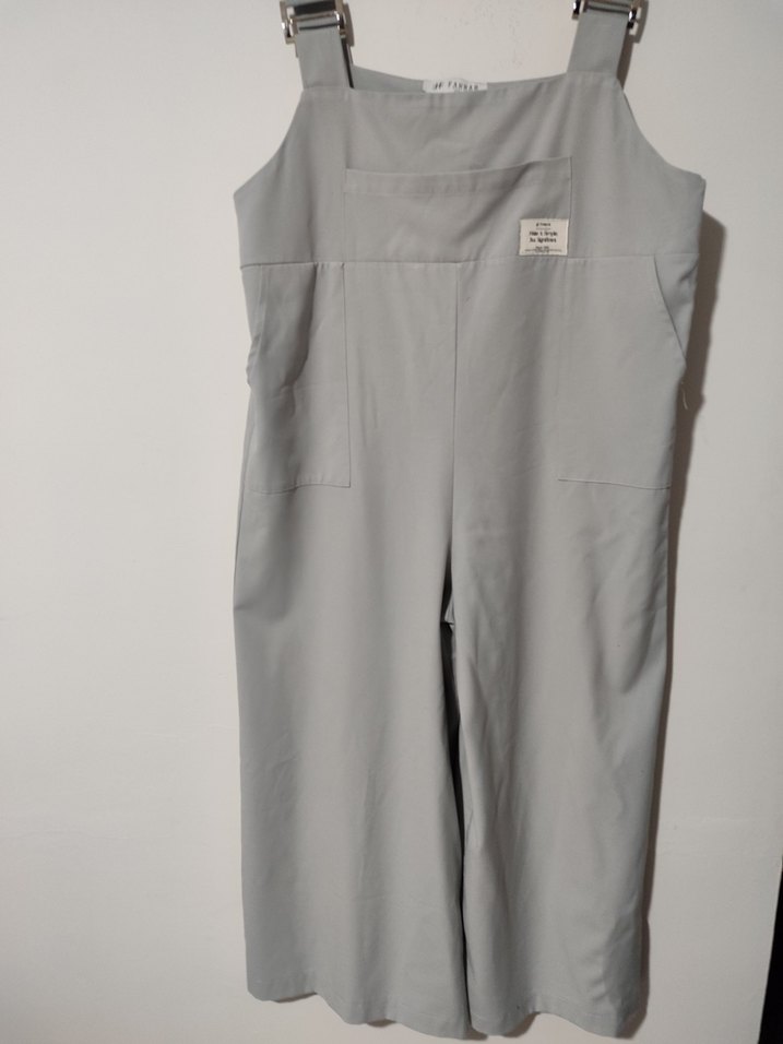 Fahhar Gri Kadın Midi Uzun Tulum - Görsel 2