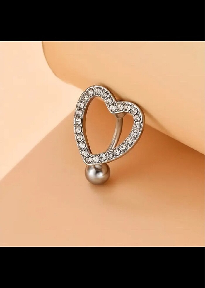 Göbek piercing kalp - Görsel 5